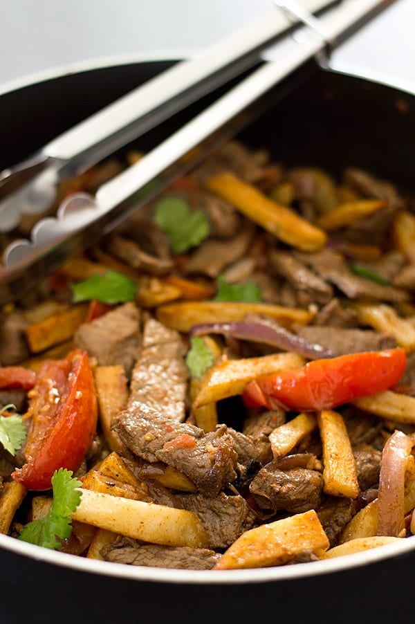 Peruvian Lomo Saltado: Beef Stir-Fry with Crispy Oven Fries